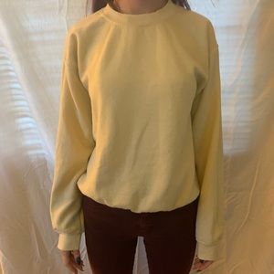 Light Yellow Brandy Melville Crewneck Sweater